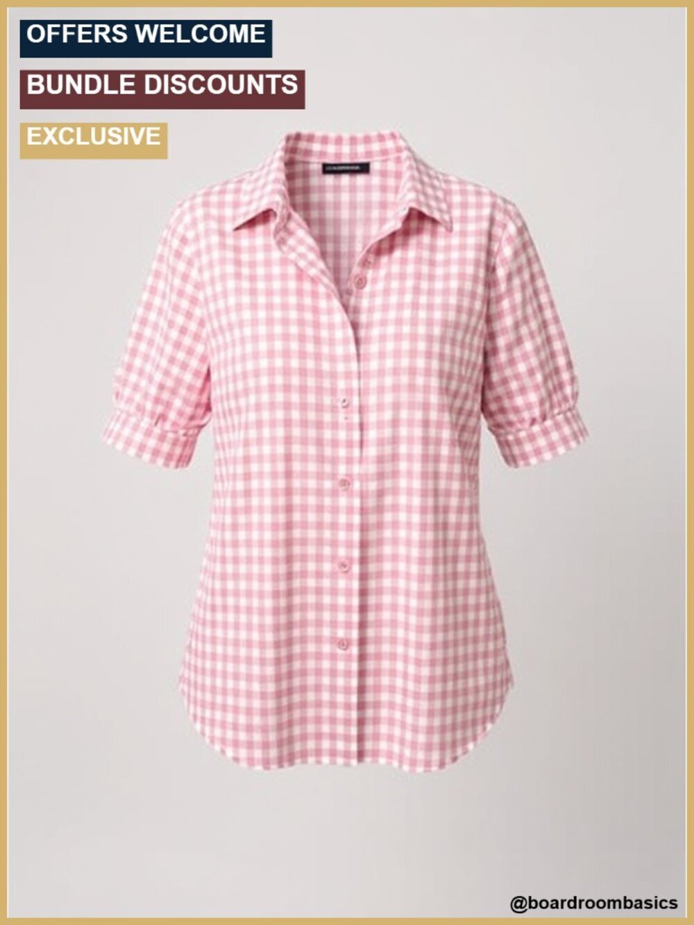 Puff Short Sleeve Button Down Blouse Ruffle Collar Dressy Casual Work Top